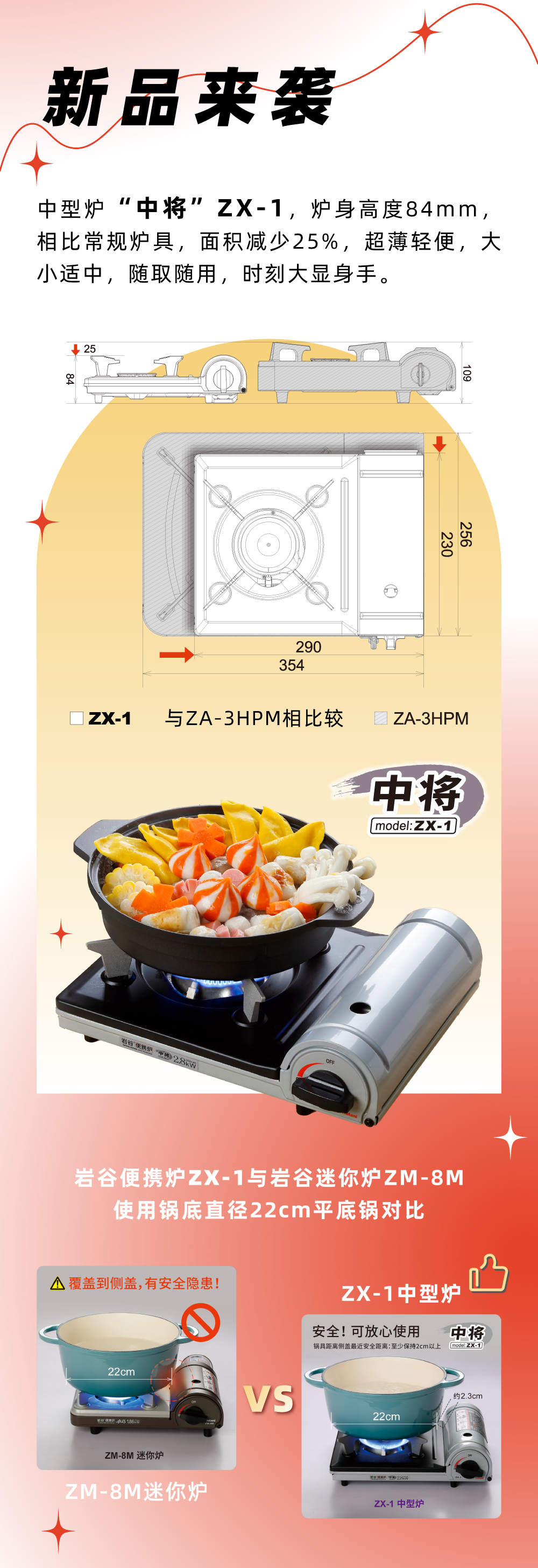 乐动网页版_乐动(中国)便携炉ZX-1，炉身高度84mm，相比常规炉具，面积减少25%，
超薄轻便，大小适中，随取随用，时刻大显身手。